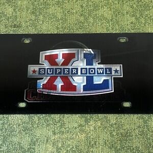 PITTSBURGH STEELERS SUPER BOWL 40 HOLOGRAPHIC LICENSE PLATE TAG 6" X 12"